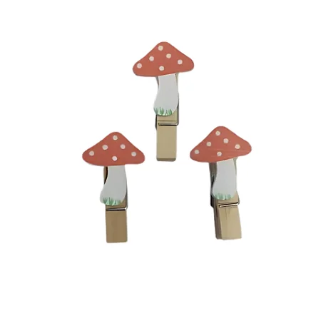 Mini pregador varal cogumelo (10und)