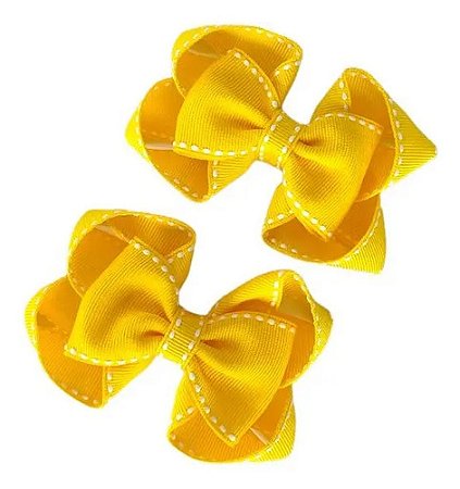Laços de cabelo amarelo (2und)