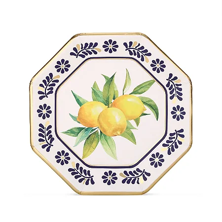 Prato raso lemon blue (6und)