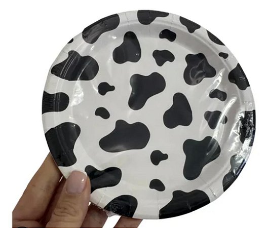 Prato de papel vaquinha (10 und)