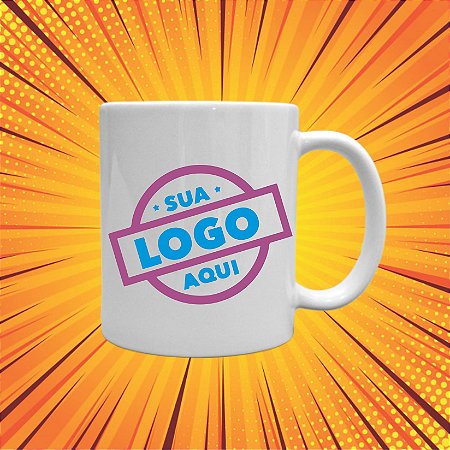 CANECA DE CERÂMICA 325ML PERSONALIZADA - BRANCA