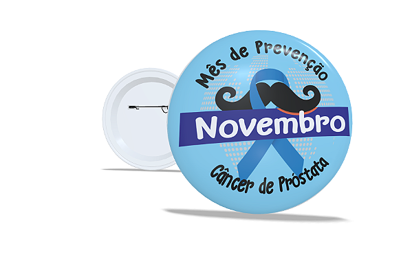 Novembro Azul - Kit Com 10 Bottons/buttons 4,5cm