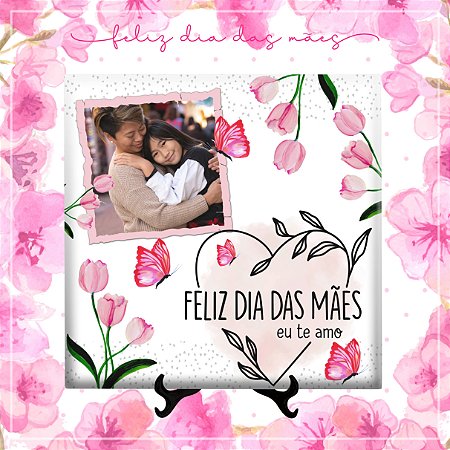 Azulejo 15x15cm Personalizado com Foto - Dia das Mães