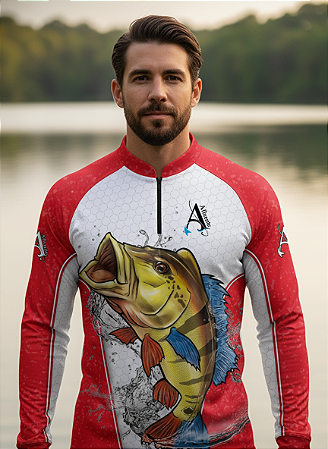 Camisa de Pesca UV50+ Tucunaré Force Flame