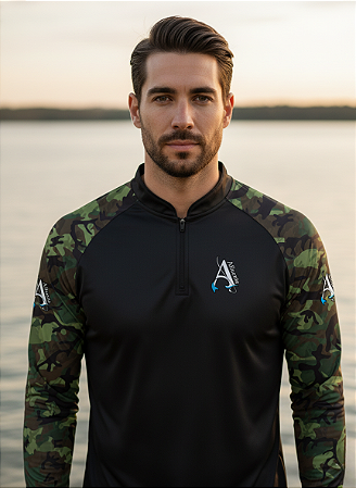 Camisa de Pesca UV50+ Nature Core Selva Negra