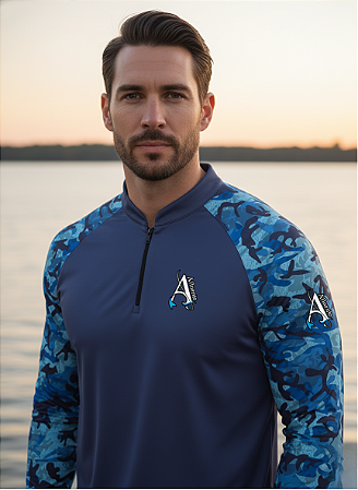 Camisa de Pesca UV50+ Nature Core Oceano Profundo