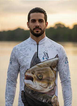 Camisa de Pesca UV50+ Tambaqui Legado Branca