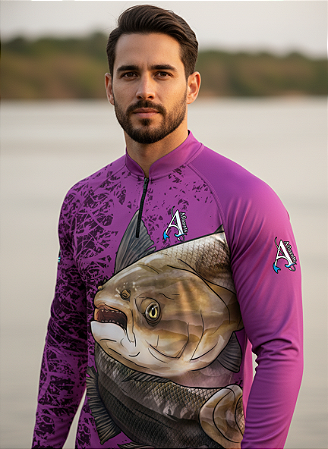 Camisa de Pesca UV50+ Tambaqui Legado Rosa