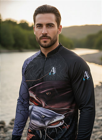 Camisa de Pesca UV50+ Pirarara Caçadora Noturna