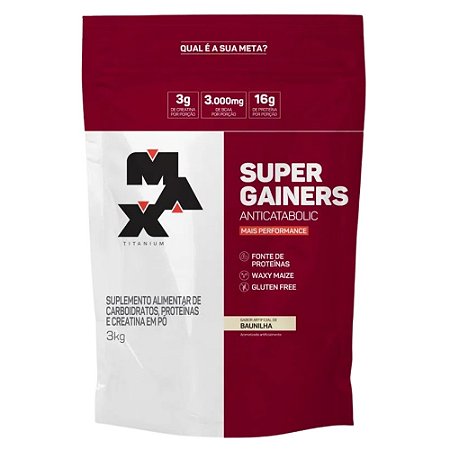SUPER GAINERS REFIL 3KG - MAX  TITANIUM