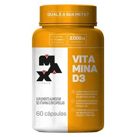 VITAMINA D3 60 CAPS - MAX TITANIUM