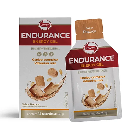 END ENERGY GEL 12 SACHES DE 30G - VITAFOR PACOCA