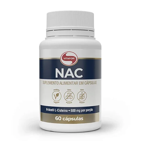 NAC N-ACETIL-CISTEINA 60 CAPSULAS 750MG - VITAFOR