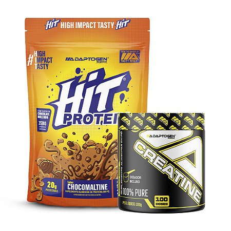 KIT HIT WHEY REFIL 900G + CREATINA PLATINUM 300G - ADAPTO