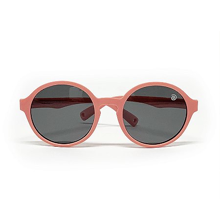 Óculos de Sol Infantil Flexível Redondo Mini UV400 Rosé - Tatu Moda Infantil