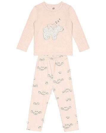 Pijama Infantil Ursinhos Rosa