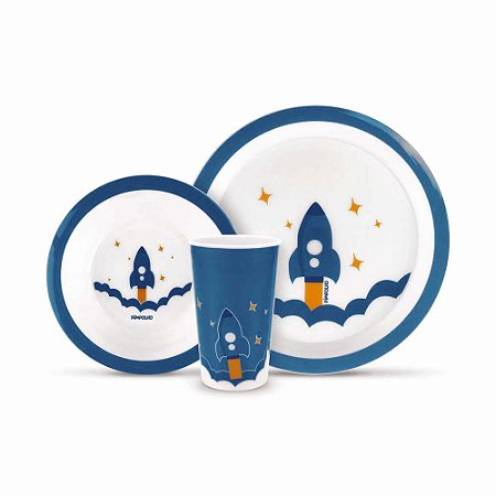 Kit Alimentação 3 Peças Foguete Azul