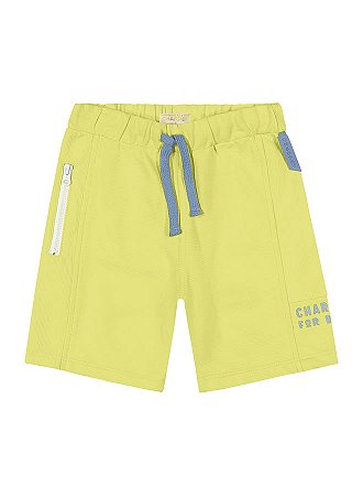 Bermuda Estampa Letreiro Logo Bebê Menino Charpey - Verde