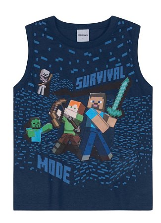 Camiseta Regata Infantil Minecraft