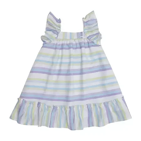 Vestido Infantil Listrado Lavanda
