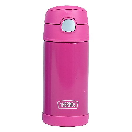 Garrafa Térmica Infantil Funtainer F401 Rosa Thermos - 355ml