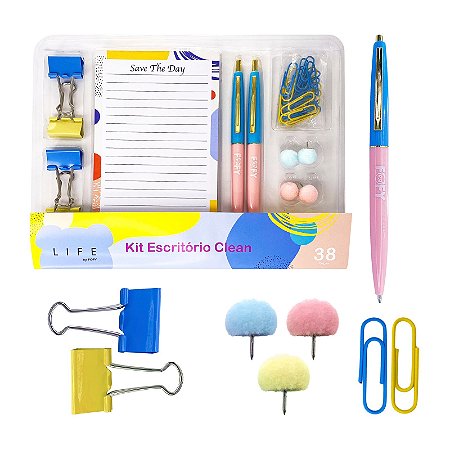 Kit Escritório Clean - Fofy