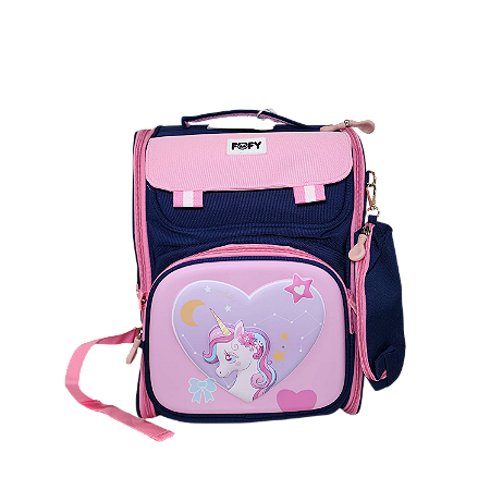 Mochila Escolar Unicórnio Luxo - Fofy