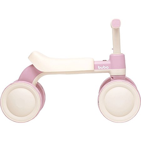 Bicicleta De Equilibrio 4 Rodas Rosa Com Som - Buba