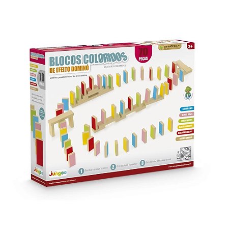 Jogo Blocos Coloridos 70 Peças - Junges