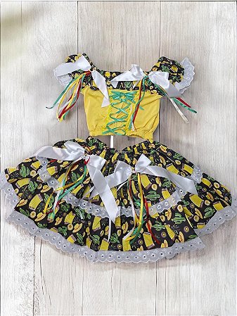 Conjunto Infantil Festa Junina Cacto