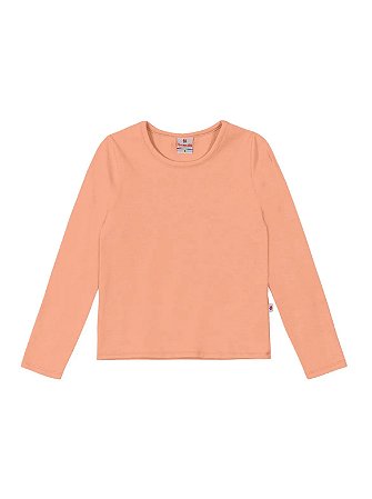 Blusa Infantil Menina em Cotton Básicos Laranja - Brandili