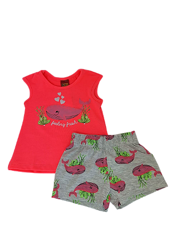 Conjunto Infantil Menina Feeling Fresh Rosa - Kyly