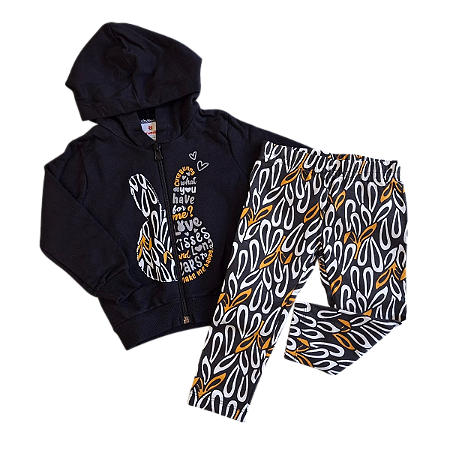 Conjunto de Moletom Infantil Bunny Love
