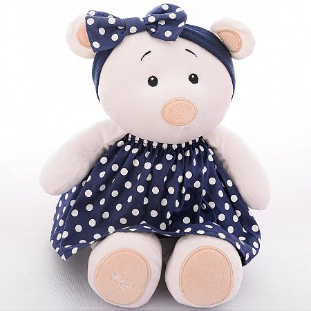 Boneco Infantil em Algodão Ursa Lola Linha Color - Zip