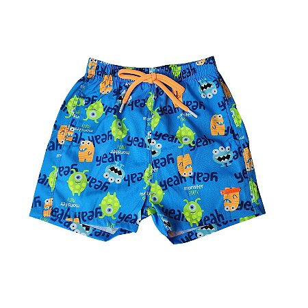 Bermuda Infantil de Banho Azul - Alekids