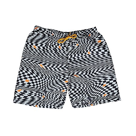 Bermuda Moda Praia Preta e Branca - Brandili