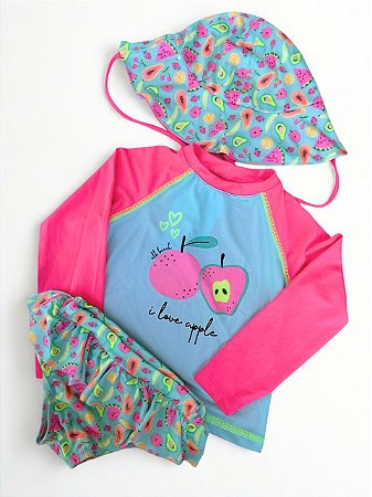 Conjunto Infantil Moda Praia A.L.K Beach - Frutas Tropicais