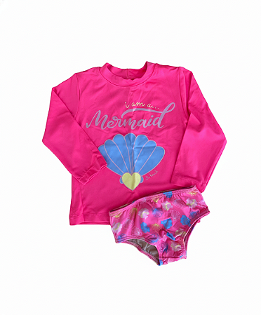 Camiseta Banho e Calcinha Conchas - AleKids