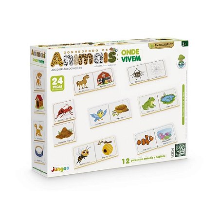 Jogo Infantil Conhecendo os Animais Onde Vivem - Junges