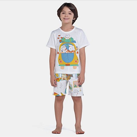 Pijama Menino Camiseta Férias - Sonhart