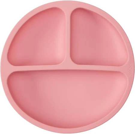 Prato em Silicone com Ventosa Rosa- Buba