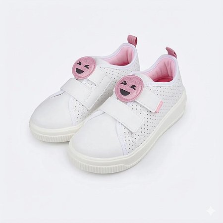Tênis Feminino Pampili UP Branco e Rosa