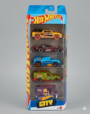 Carrinhos - Hot Wheels - Pacote com 5 Carros - Sortidos - Mattel
