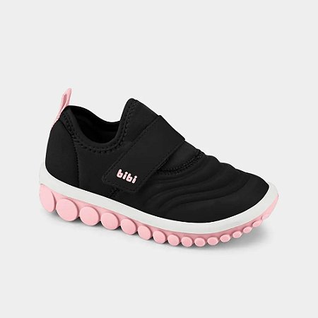 Tênis Infantil Bibi Roller 2.0 Preto com Rosa com Tira