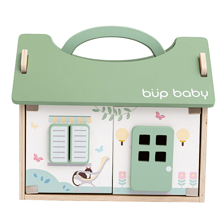 Brinquedo De Madeira Casinha De Bonecas Verde Büp Baby