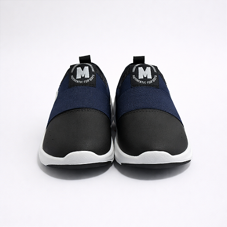 Tênis Molekinho Slip On Casual Escolar  Preto/Marinho