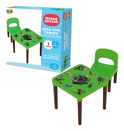 Conjunto Mesinha Cadeira Infantil Ggb Brinquedos Dino