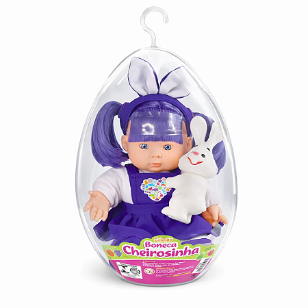 Boneca Cheirosinha Uva No Ovo De Páscoa C/ Coelho Líder