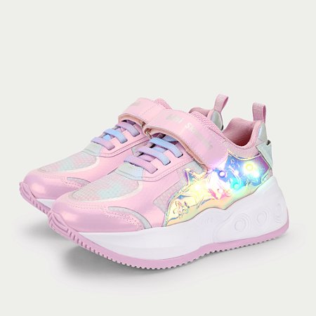 Tênis Infantil de Rodinhas Bibi Skatenis Light 2.0 Rosa