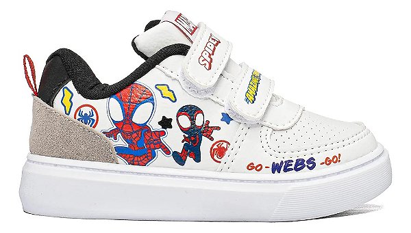 Tênis Marvel Homem Aranha e os amigos Branco